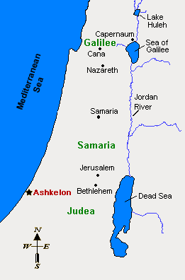 Location of Ashkelon