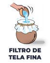 Filtro de agua con tela fina